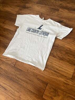 Lake Country Lutheran Lightning Tee ⚡ Clean Minimal Graphic | Gildan Medium